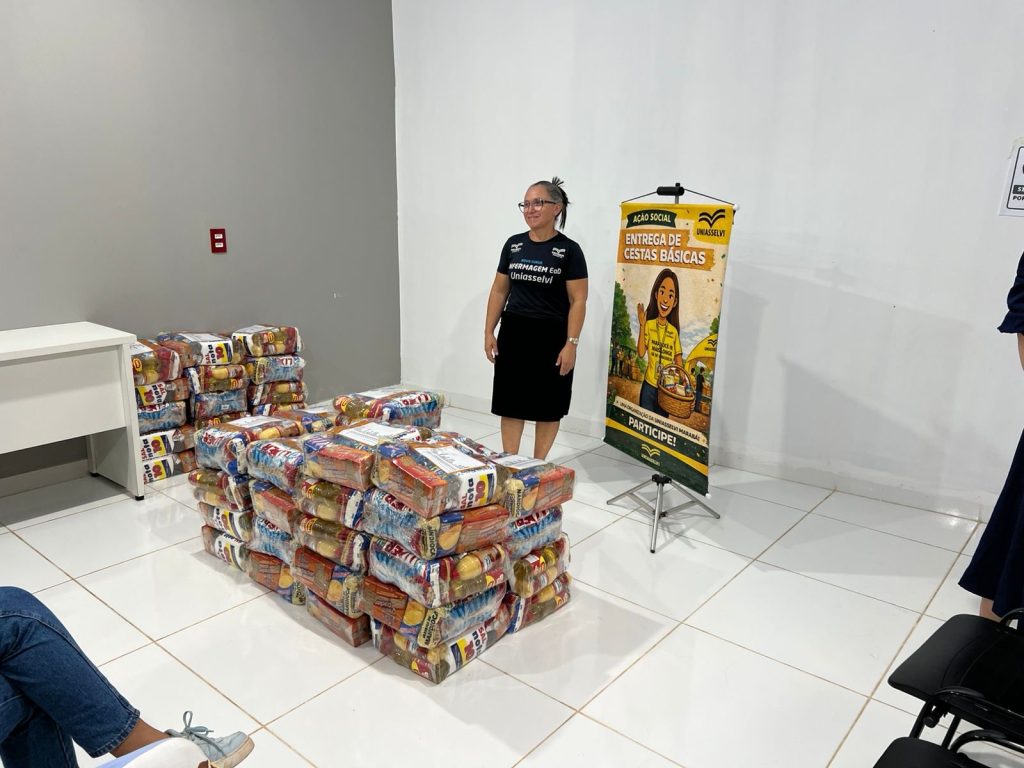 Distribuição de cestas básicas e parceria com a Uniasselvi